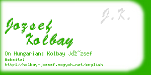 jozsef kolbay business card